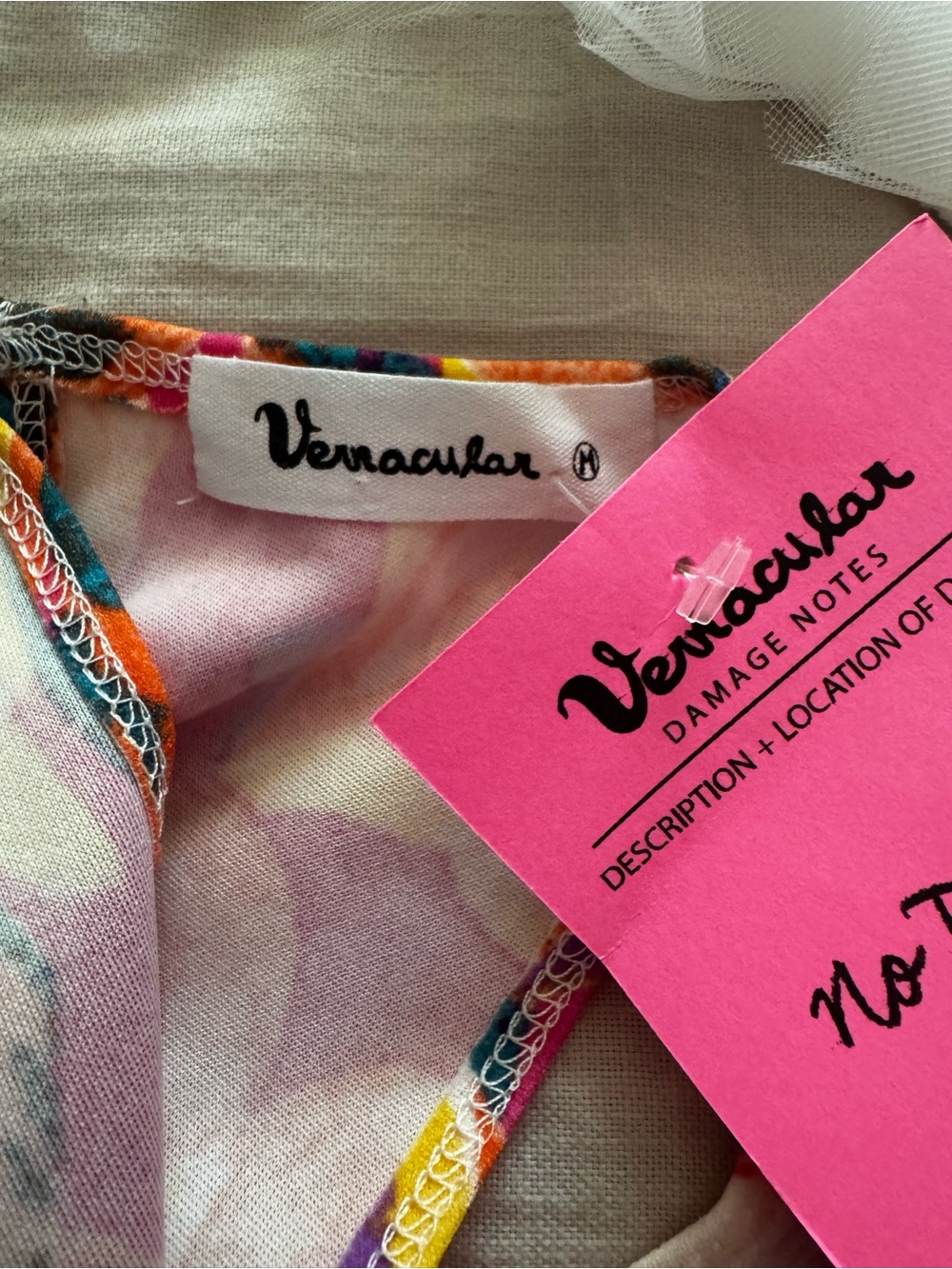 NWT Vernacular Floral Midi Sheath Dress in Pink Tropical Vacation - Picture 4 of 4